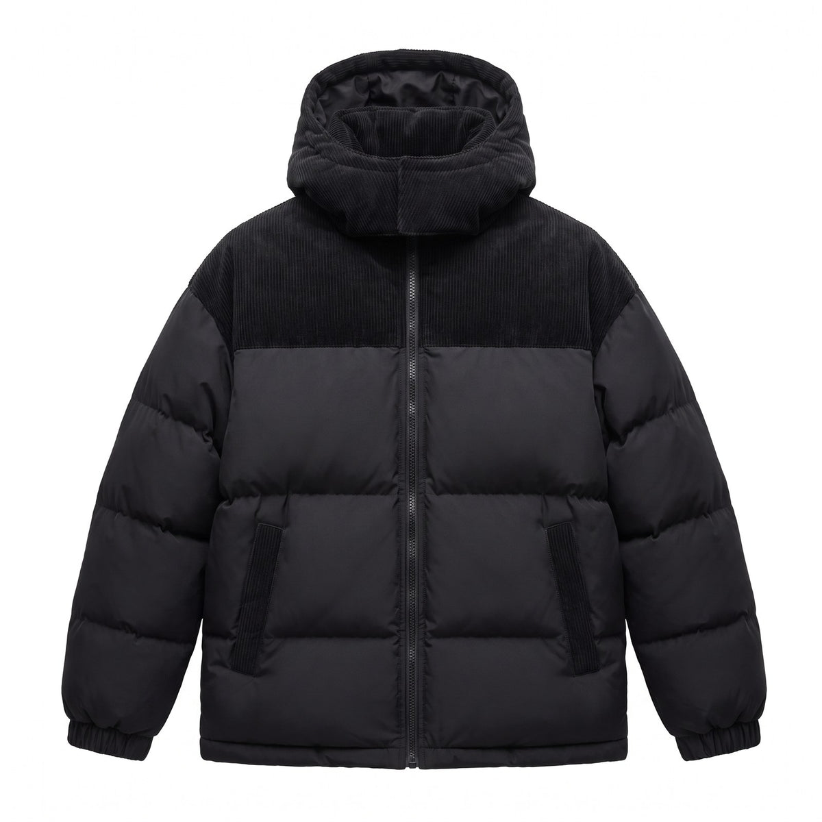 Men's Oversized Puffer Jacket with Hood, Warm Winter Coat 1