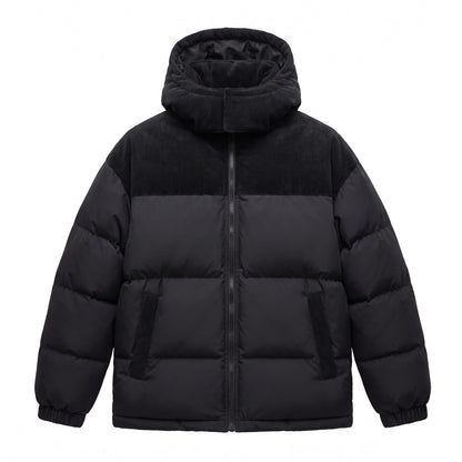 Men's Oversized Puffer Jacket with Hood, Warm Winter Coat 1