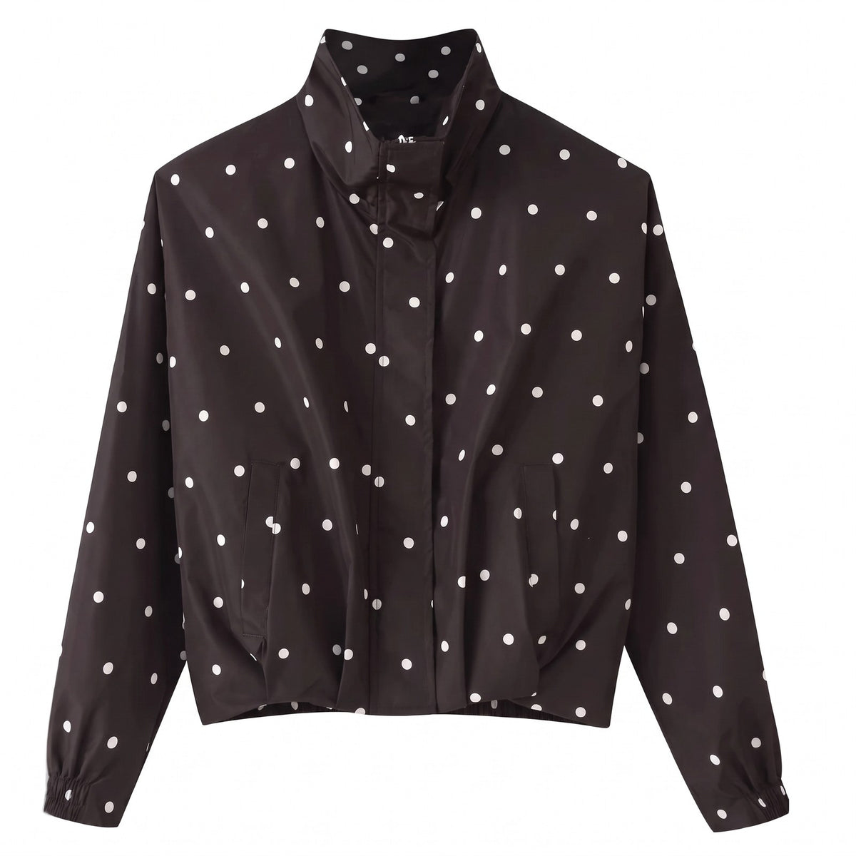 Polka Dot Bomber Rain Jacket for Women, Water-Repellent 1