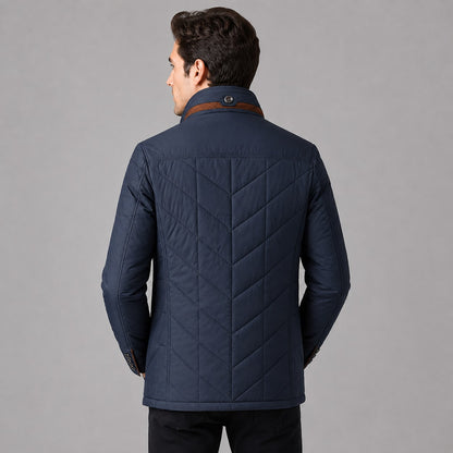 Winter Coat Quilted Jacket for Men with Stand Collar 3
