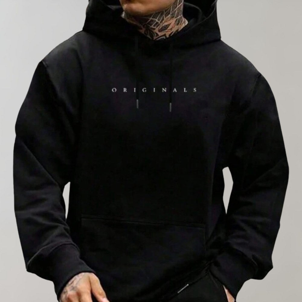 Men's Relaxed Oversized Hoodie with Minimal Chest Print 2