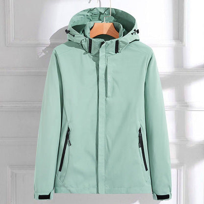 Waterproof Rain Jacket for Women with Detachable Hood 2
