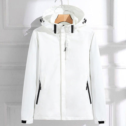 Waterproof Rain Jacket for Women with Detachable Hood 4