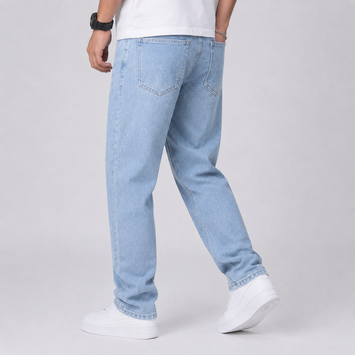 Wide Leg Jeans for Men, Relaxed Loose Fit Straight Denim 2