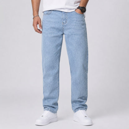 Wide Leg Jeans for Men, Relaxed Loose Fit Straight Denim 3