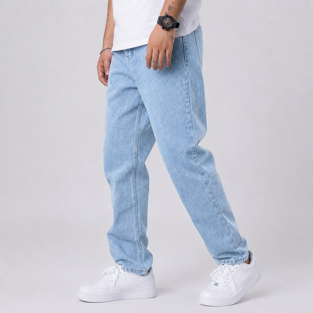 Wide Leg Jeans for Men, Relaxed Loose Fit Straight Denim 4