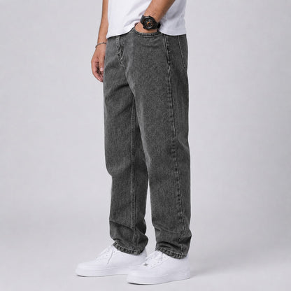 Wide Leg Jeans for Men, Relaxed Loose Fit Straight Denim 9