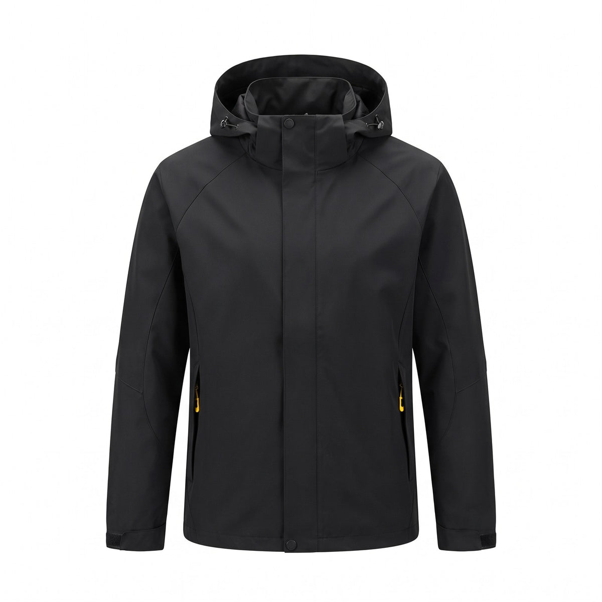 Men's Slim Fit Hooded Rain Jacket with Zip Pockets 1