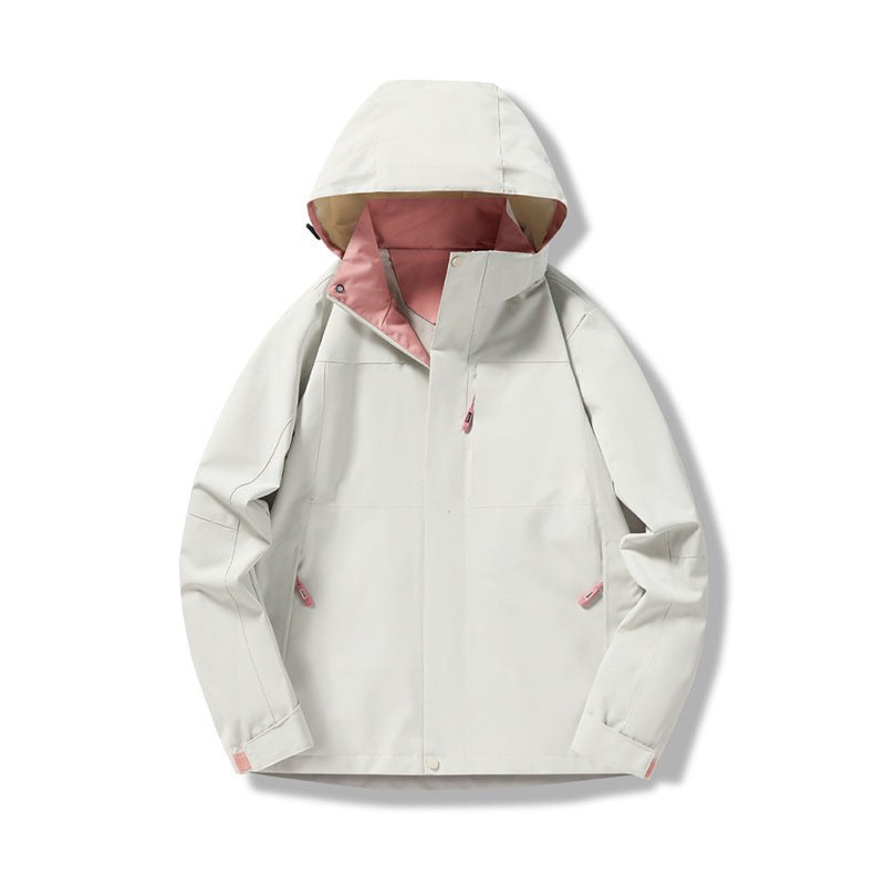 Men's Slim Fit Hooded Rain Jacket with Zip Pockets 2