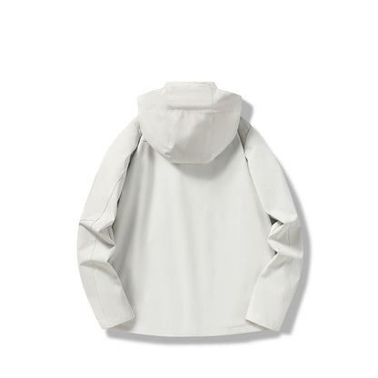 Men's Slim Fit Hooded Rain Jacket with Zip Pockets 3