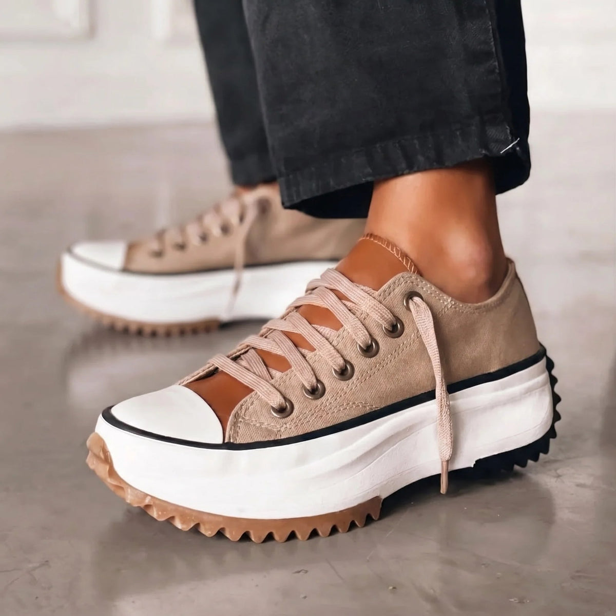 Sneakers for Women, Platform Lace Up with Chunky Sole 2
