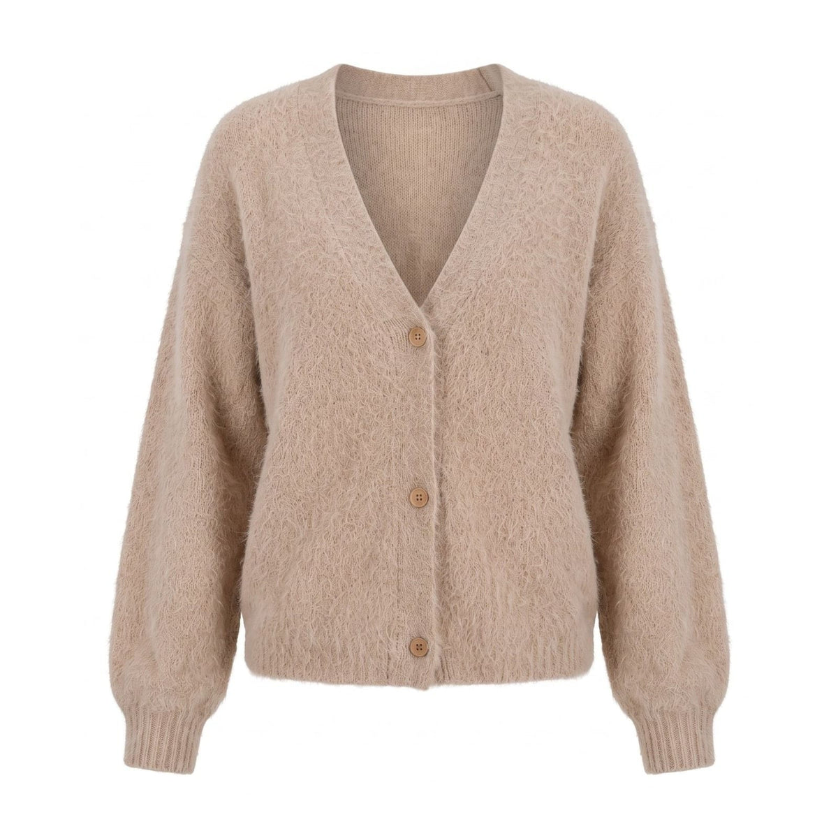 Soft Knit Button Cardigan Women's V-Neck Relaxed Fit 1