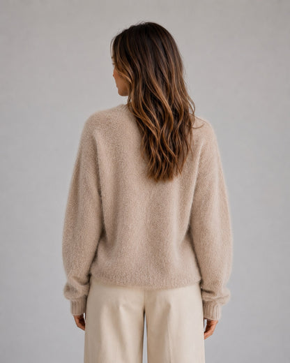 Soft Knit Button Cardigan Women's V-Neck Relaxed Fit 3