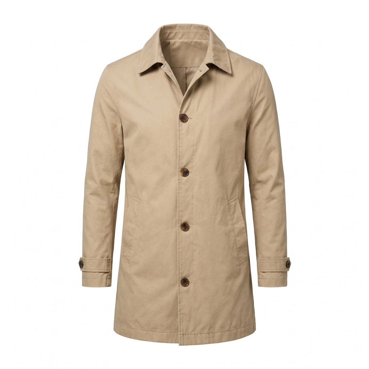 Men's Tailored Longline Coat with Classic Button Front 1