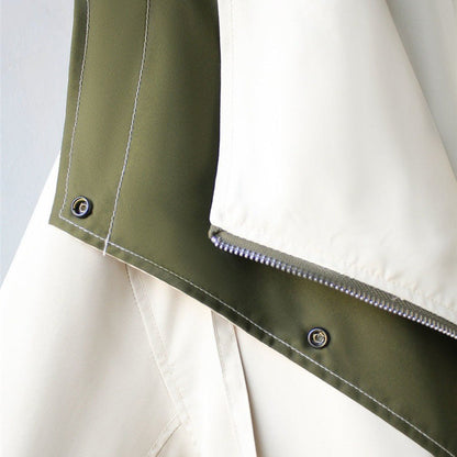 Two-Tone Loose Fit Rain Jacket for Women, Lightweight 4