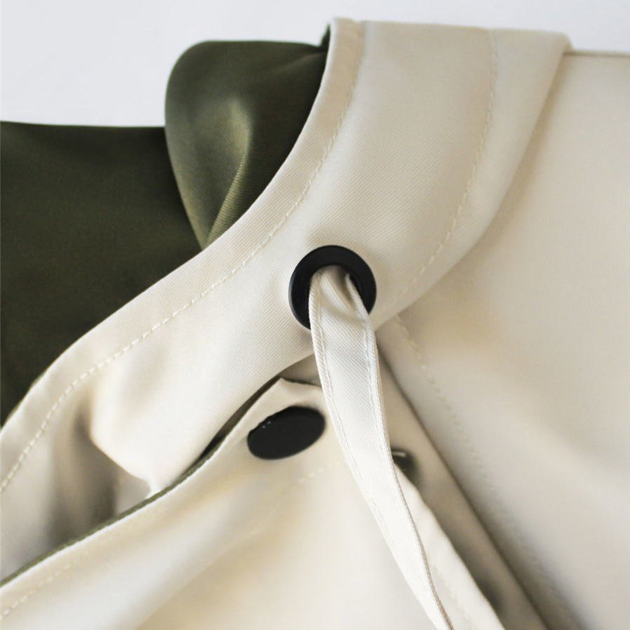 Two-Tone Loose Fit Rain Jacket for Women, Lightweight 5