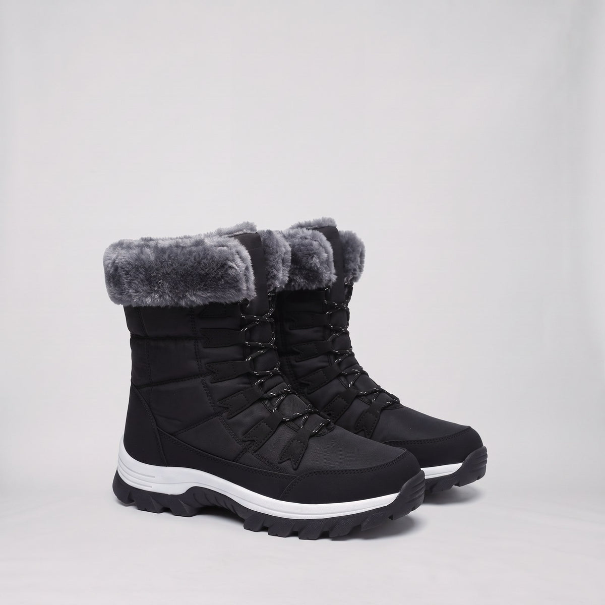 Warm Waterproof Winter Snow Boots with Plush Cuff