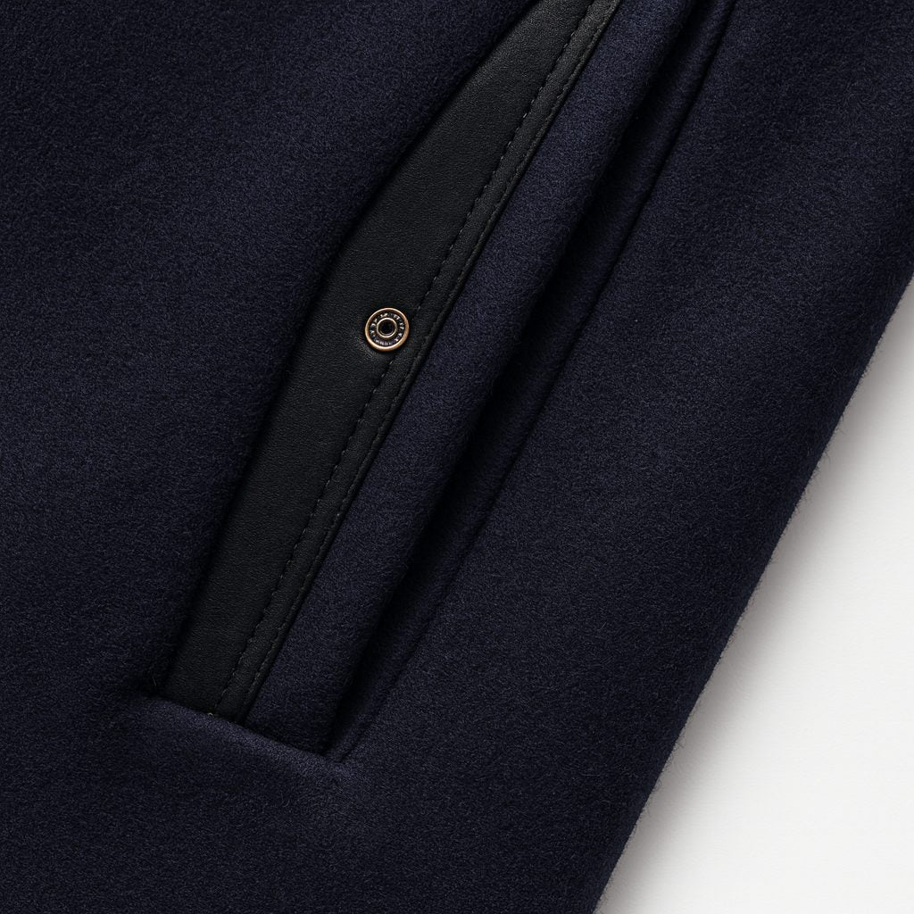 Men's Wool Blend Winter Overcoat with Stand Collar 9