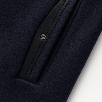 Men's Wool Blend Winter Overcoat with Stand Collar 9