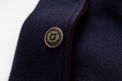 Men's Wool Blend Winter Overcoat with Stand Collar 10
