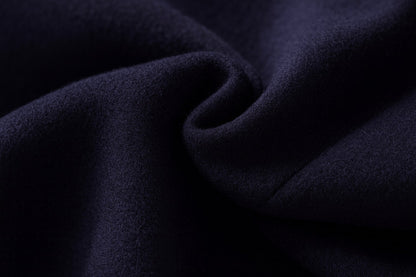 Men's Wool Blend Winter Overcoat with Stand Collar 11