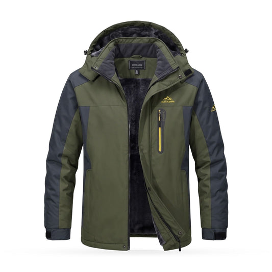 Winter Jacket for Men, Waterproof Coat with Hood and Fleece 1