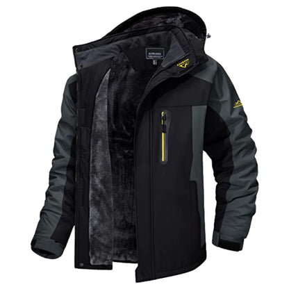 Winter Jacket for Men, Waterproof Coat with Hood and Fleece 3