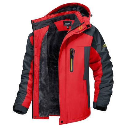 Winter Jacket for Men, Waterproof Coat with Hood and Fleece 4