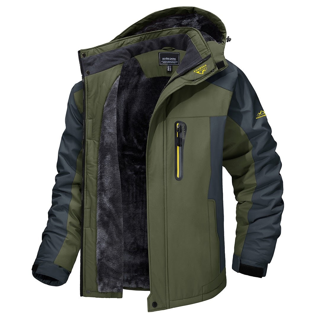 Winter Jacket for Men, Waterproof Coat with Hood and Fleece 5