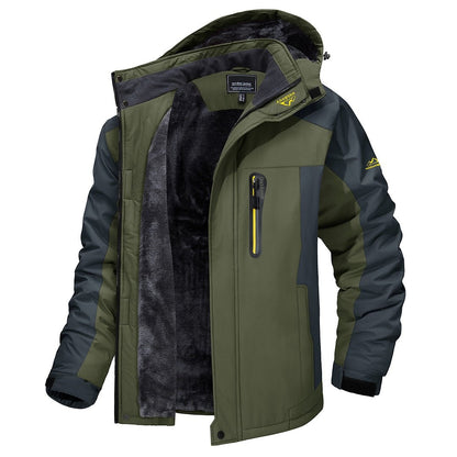 Winter Jacket for Men, Waterproof Coat with Hood and Fleece 5