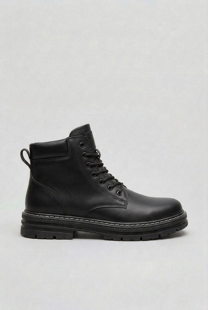 Winter Boots Chunky Boots Lace-Up with Lug Sole for Men 3