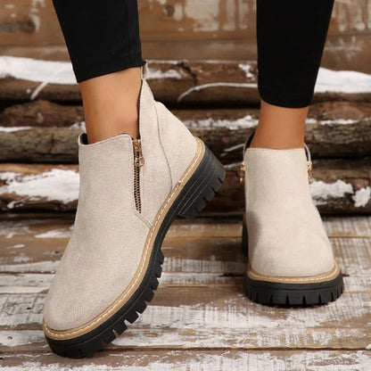 Winter Boots, Side Zip Waterproof Boots for Women 4