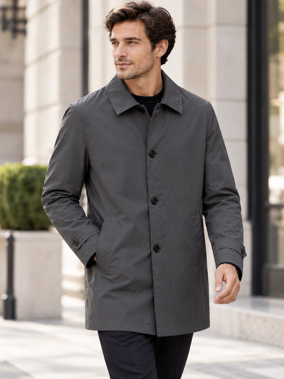 Winter Coat, Mid-Length Coat for Men in Four Colours 3