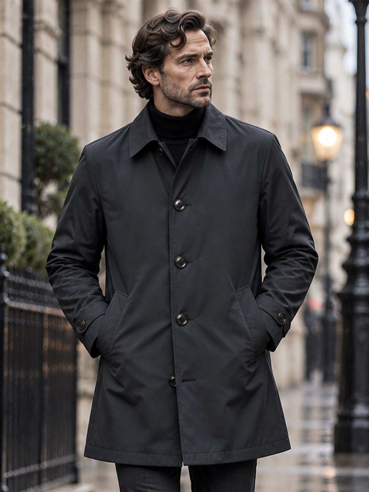 Winter Coat, Mid-Length Coat for Men in Four Colours 4