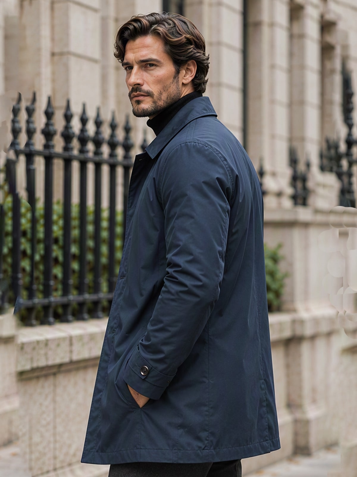 Winter Coat, Mid-Length Coat for Men in Four Colours 6