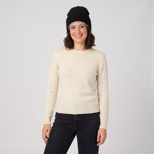 Winter Hat Knitted Beanie with Silk Lining for Hair 1