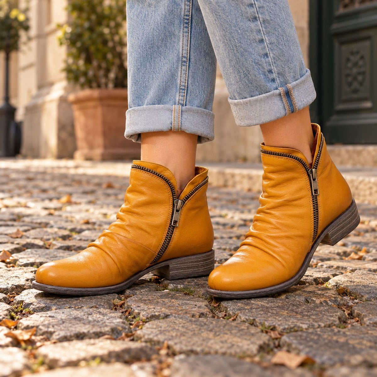 Women's Faux Leather Ankle Boots, Autumn, Timeless & Versatile 2