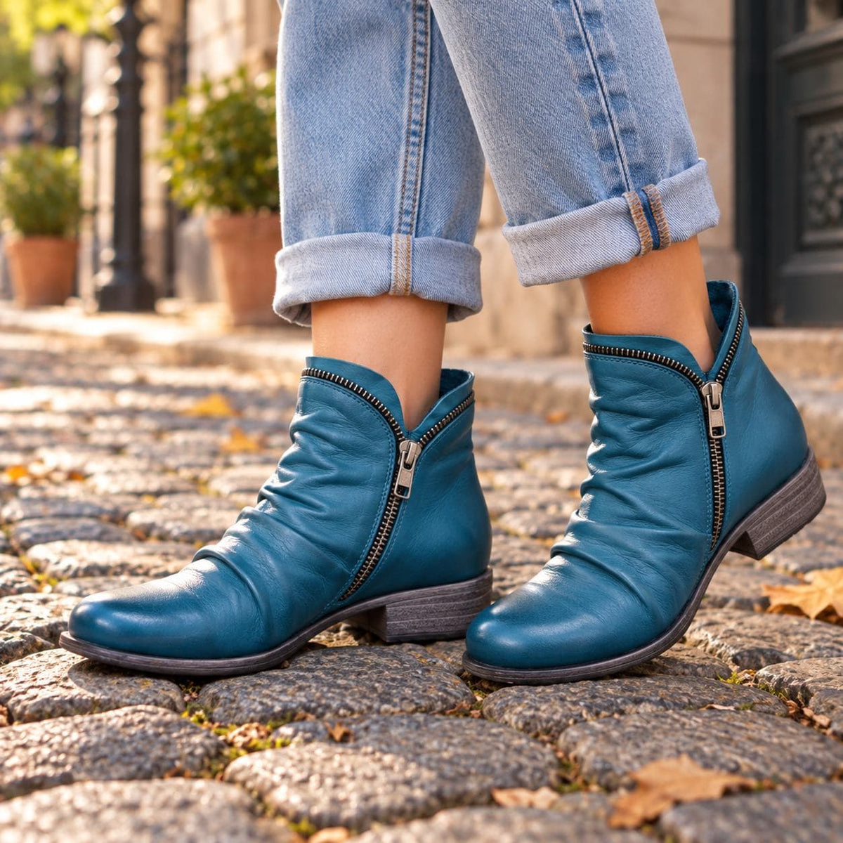 Women's Faux Leather Ankle Boots, Autumn, Timeless & Versatile 5