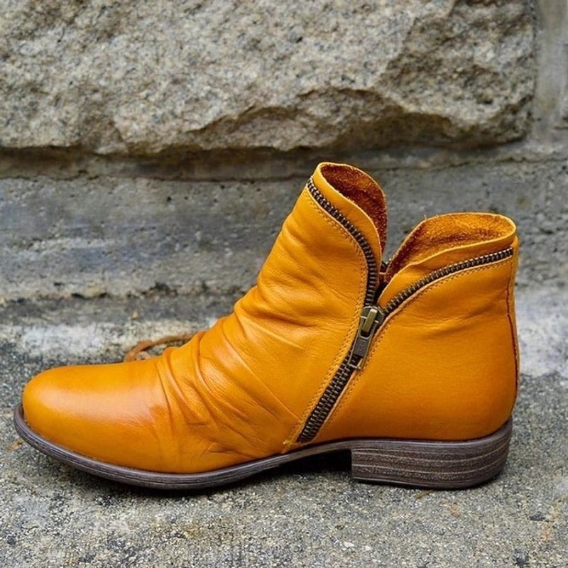 Women's Faux Leather Ankle Boots, Autumn, Timeless & Versatile 8