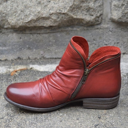 Women's Faux Leather Ankle Boots, Autumn, Timeless & Versatile 9