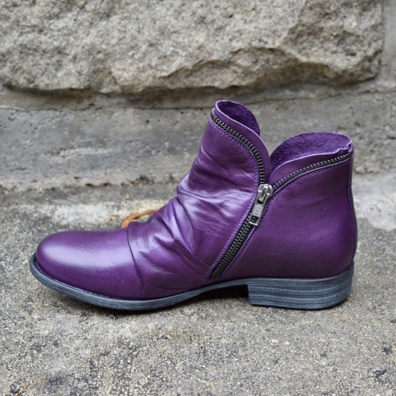 Women's Faux Leather Ankle Boots, Autumn, Timeless & Versatile 10