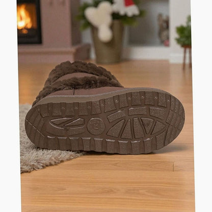 Women's Fur-Trimmed Slip-On Winter Snow Boots 4