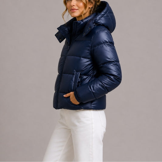 Women's Hooded Puffer Jacket, Lightweight Quilted Winter Coat 2