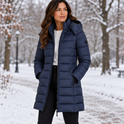 Women's Long Hooded Insulated Puffer Winter Coat 3
