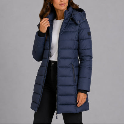 Women's Long Hooded Insulated Puffer Winter Coat 9