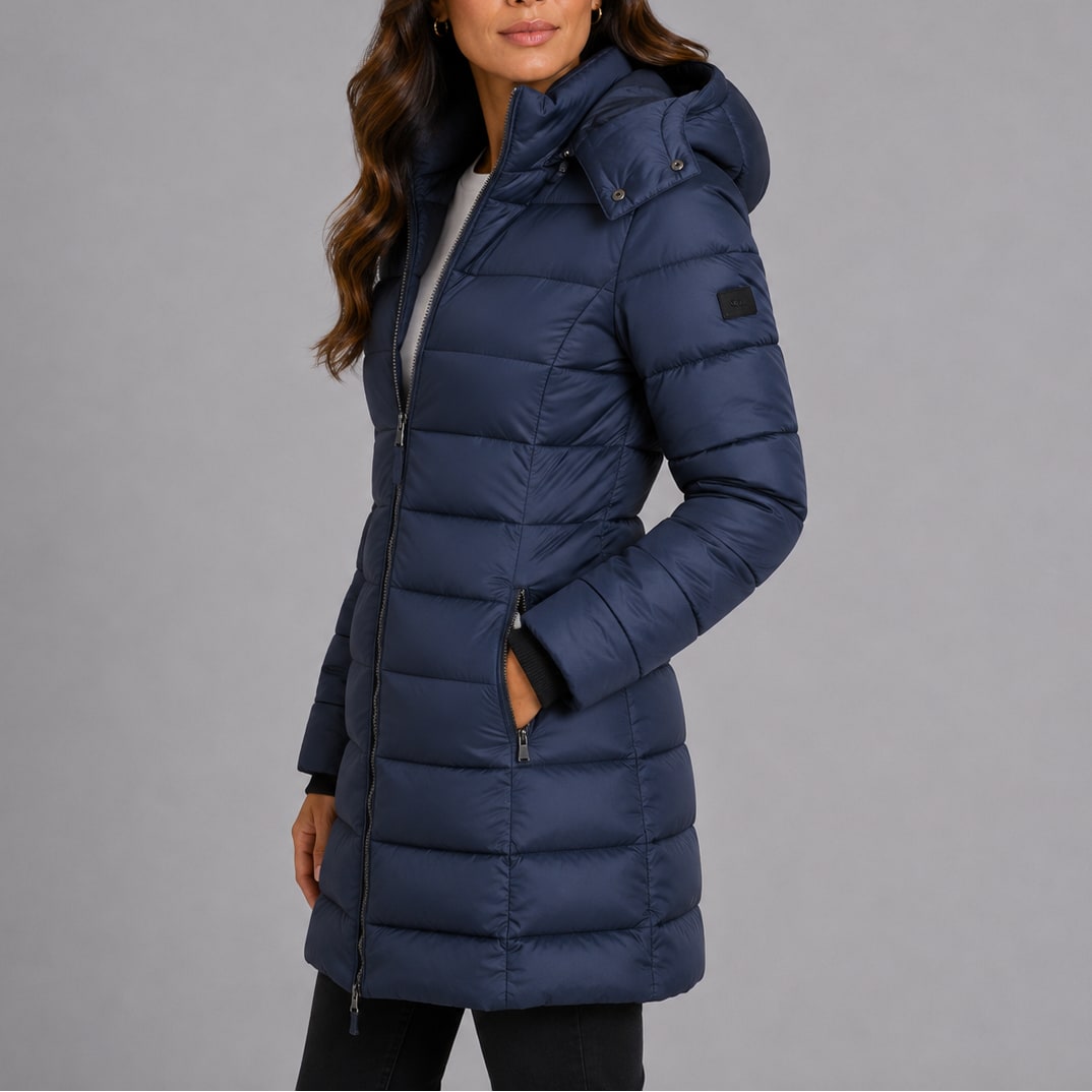 Women's Long Hooded Insulated Puffer Winter Coat 10