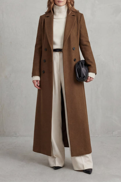 Women's Long Tailored Coat, Classic Fit & Timeless Warmth 5