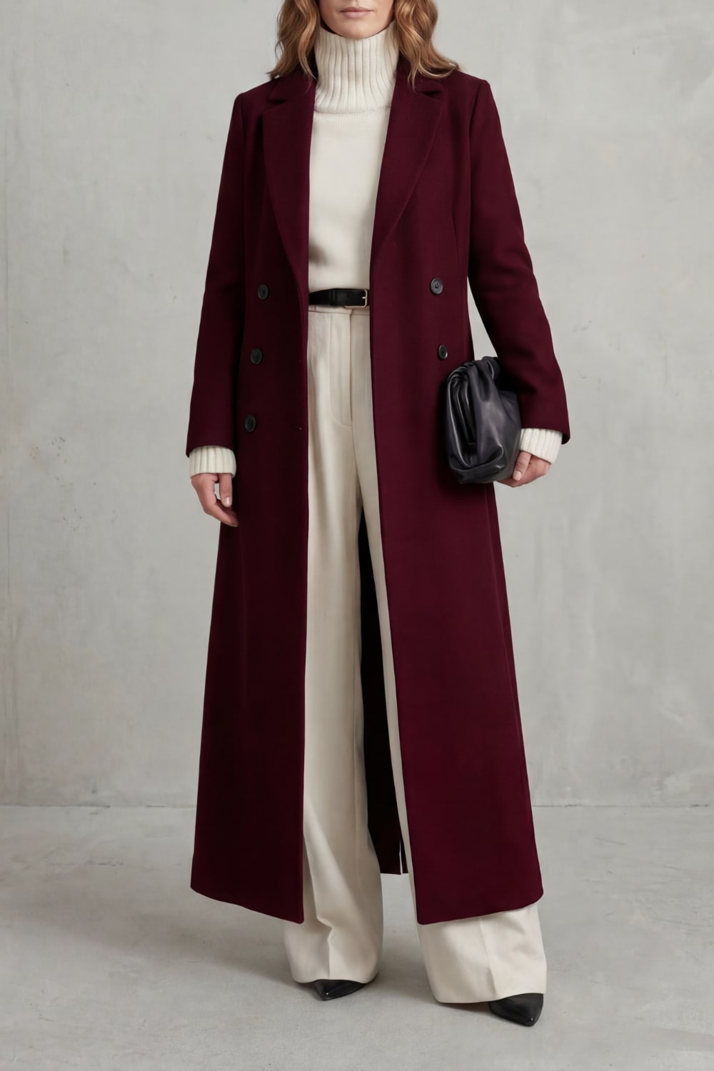 Women's Long Tailored Coat, Classic Fit & Timeless Warmth 7