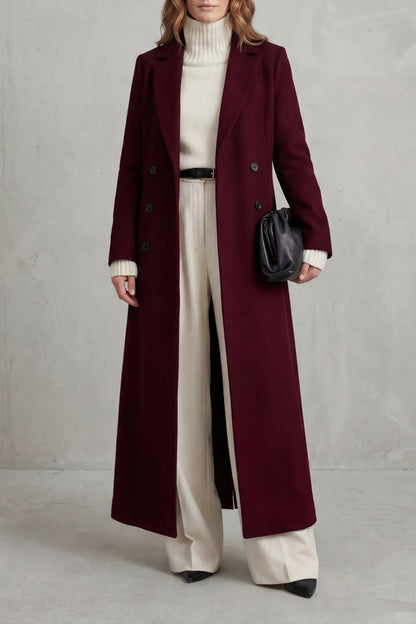 Women's Long Tailored Coat, Classic Fit & Timeless Warmth 7