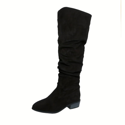Women's Slip-On Over-the-Knee Boots with Block Heel 5